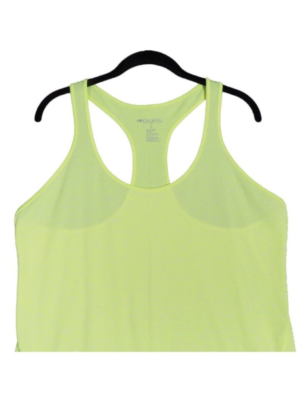 Ideology Neon Yellow Racerback Tank Top XL Polyester Spandex Womens Sleeveless A - Picture 3 of 8
